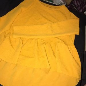 Orange flowy long sleeve